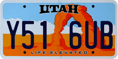UT license plate Y516UB