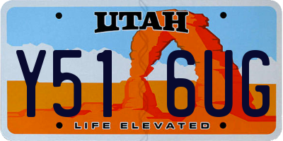 UT license plate Y516UG