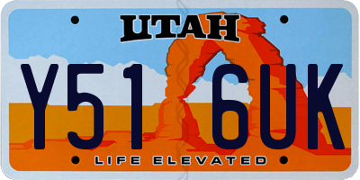 UT license plate Y516UK