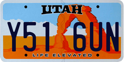 UT license plate Y516UN