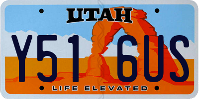 UT license plate Y516US
