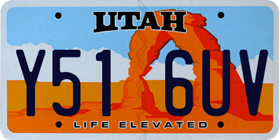 UT license plate Y516UV
