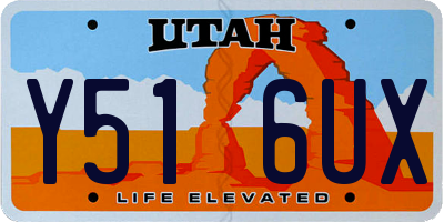 UT license plate Y516UX