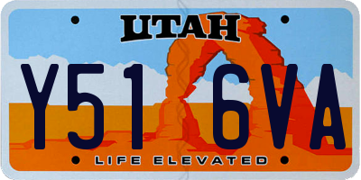 UT license plate Y516VA