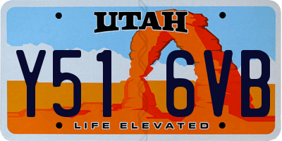 UT license plate Y516VB