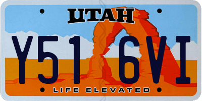 UT license plate Y516VI