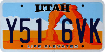 UT license plate Y516VK