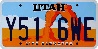UT license plate Y516WE