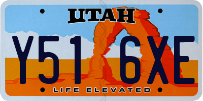 UT license plate Y516XE