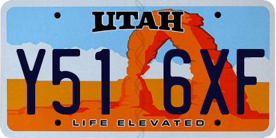 UT license plate Y516XF
