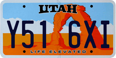 UT license plate Y516XI