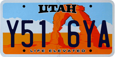 UT license plate Y516YA