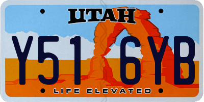 UT license plate Y516YB