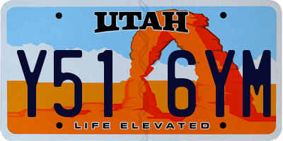 UT license plate Y516YM