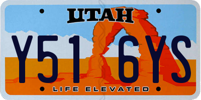 UT license plate Y516YS