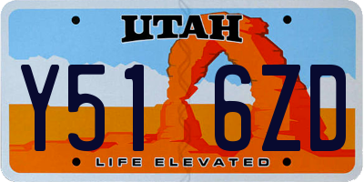UT license plate Y516ZD