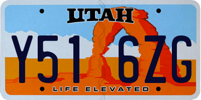 UT license plate Y516ZG