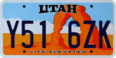UT license plate Y516ZK