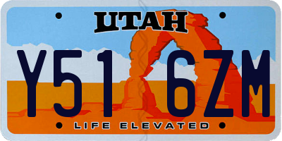 UT license plate Y516ZM
