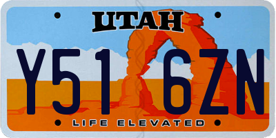 UT license plate Y516ZN