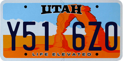 UT license plate Y516ZO