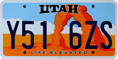UT license plate Y516ZS