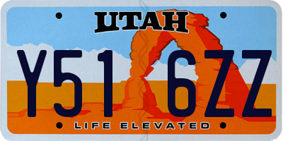 UT license plate Y516ZZ