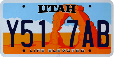 UT license plate Y517AB
