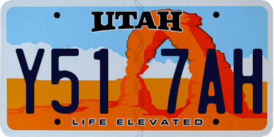 UT license plate Y517AH
