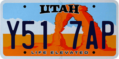 UT license plate Y517AP