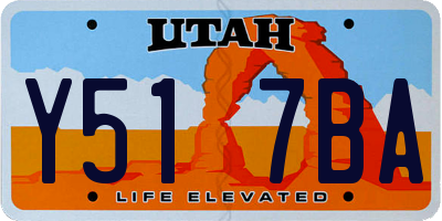 UT license plate Y517BA