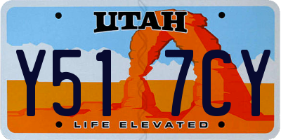 UT license plate Y517CY