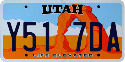 UT license plate Y517DA