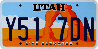 UT license plate Y517DN