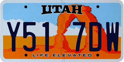 UT license plate Y517DW