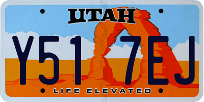 UT license plate Y517EJ