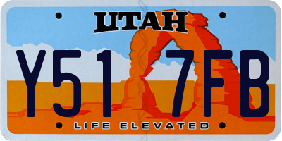 UT license plate Y517FB
