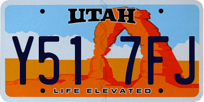 UT license plate Y517FJ