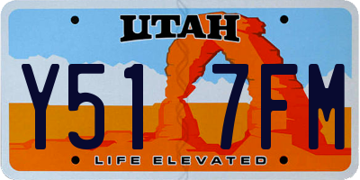 UT license plate Y517FM