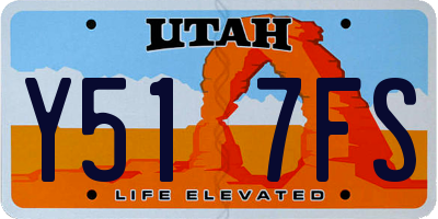 UT license plate Y517FS