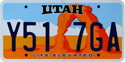 UT license plate Y517GA
