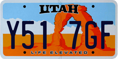 UT license plate Y517GF