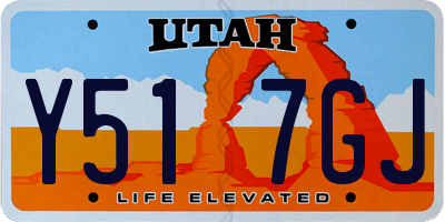 UT license plate Y517GJ
