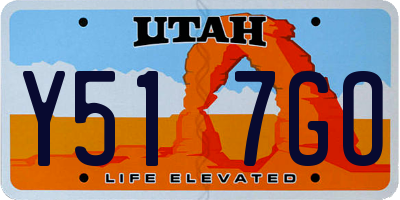 UT license plate Y517GO