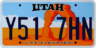 UT license plate Y517HN