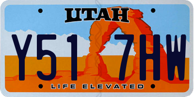 UT license plate Y517HW