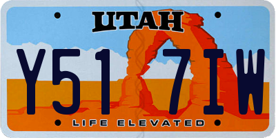 UT license plate Y517IW