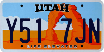 UT license plate Y517JN