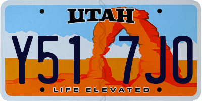 UT license plate Y517JO