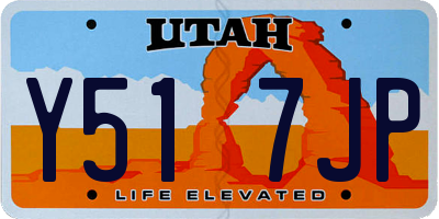 UT license plate Y517JP